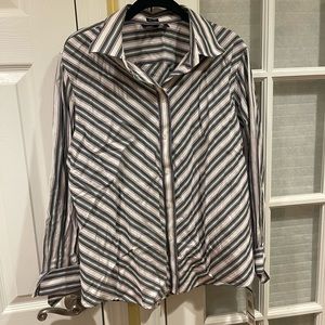Jones New York striped button down shirt